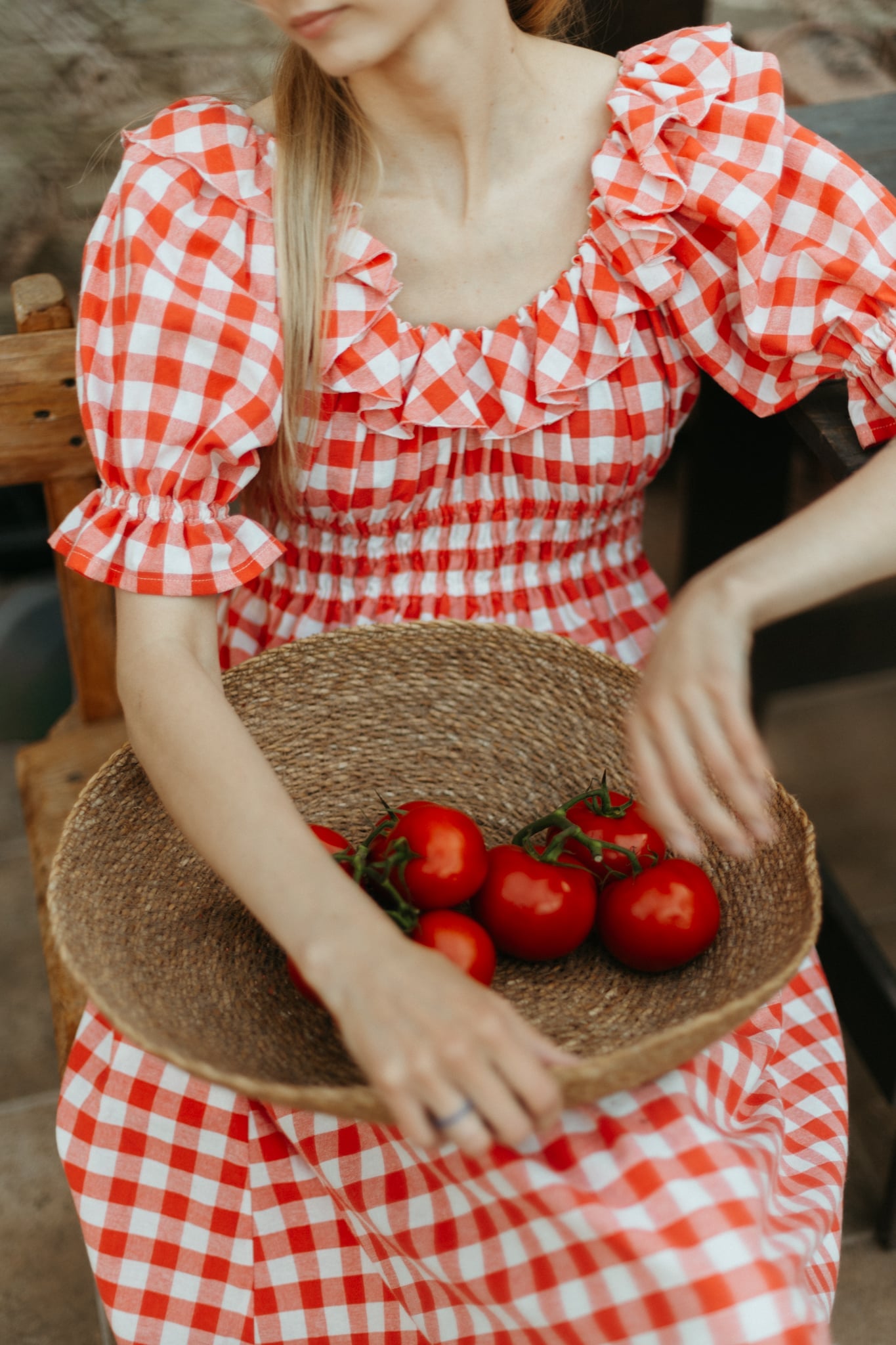 Berry dress with headscarf
