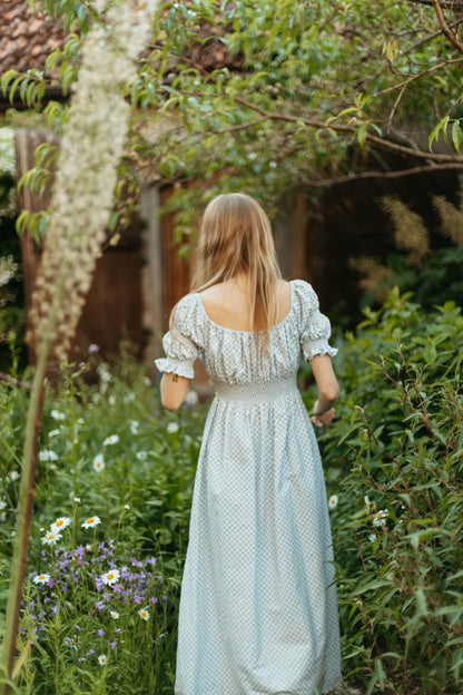 SUNRISE short-sleeve dress / blue