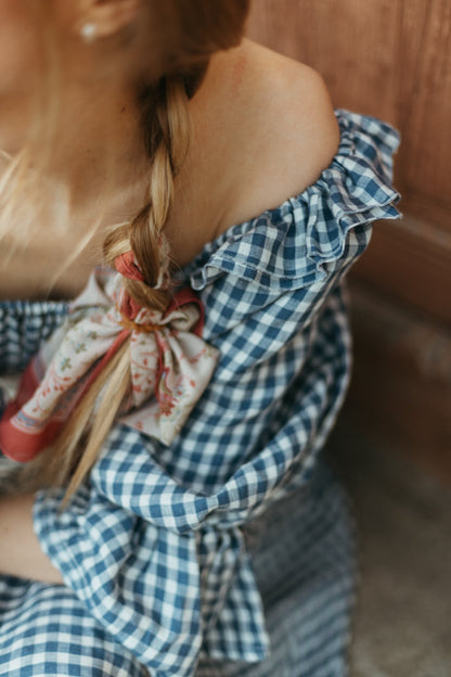 Gratitude dress / checked linen