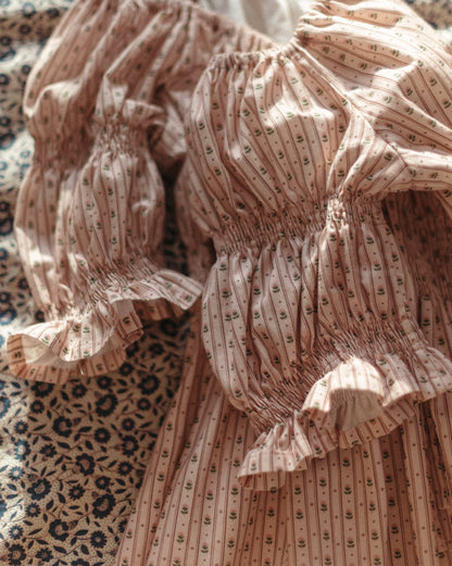 SUNRISE short-sleeve dress / dusty pink