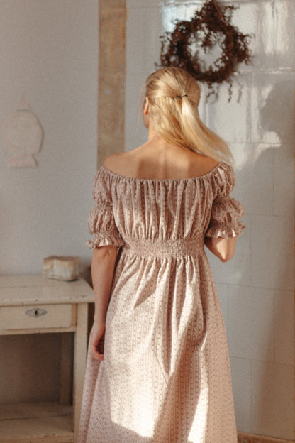 SUNRISE short-sleeve dress / dusty pink