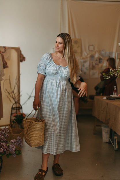SUNRISE short-sleeve dress / blue