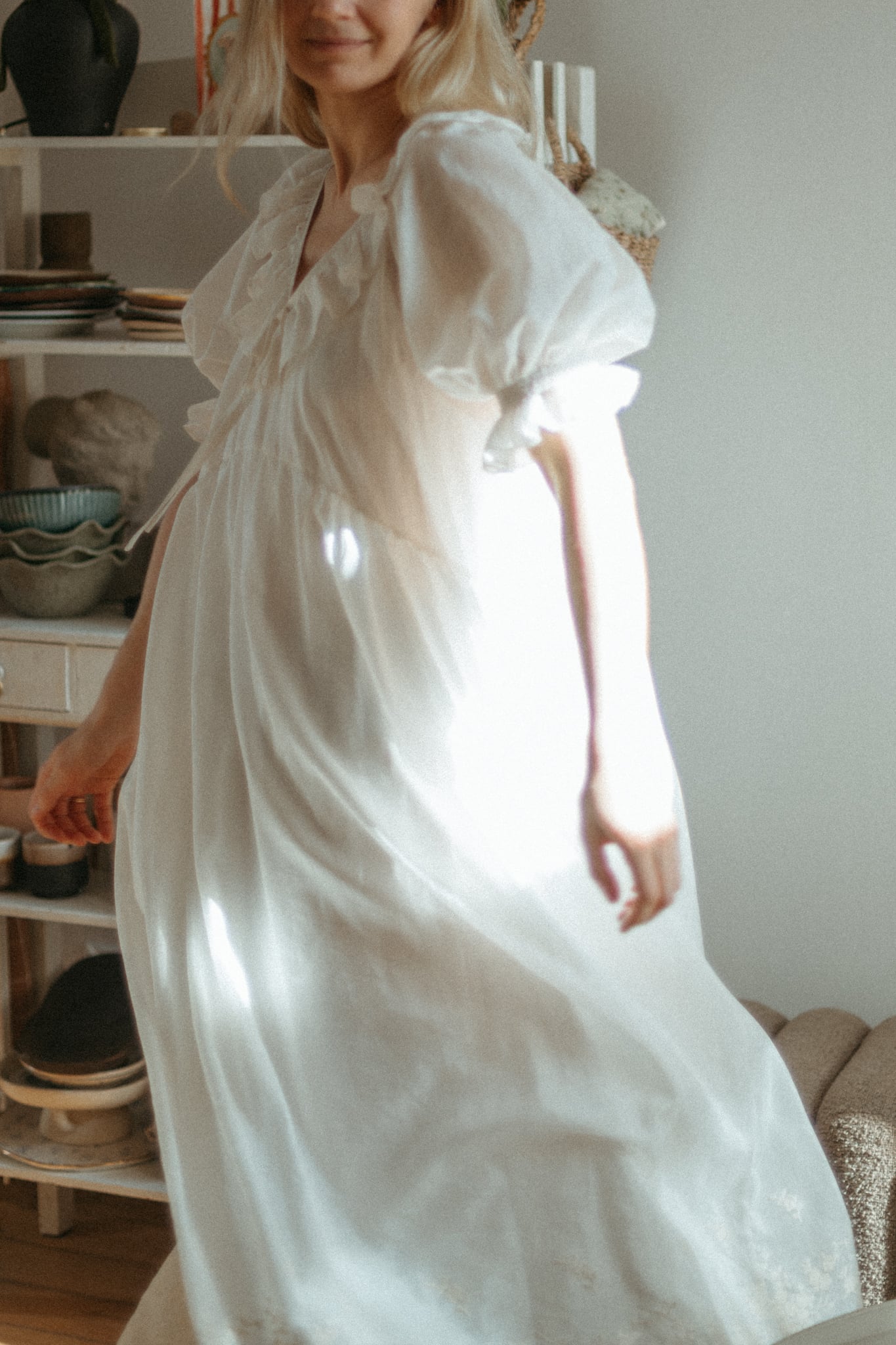 Heritage dress with silk