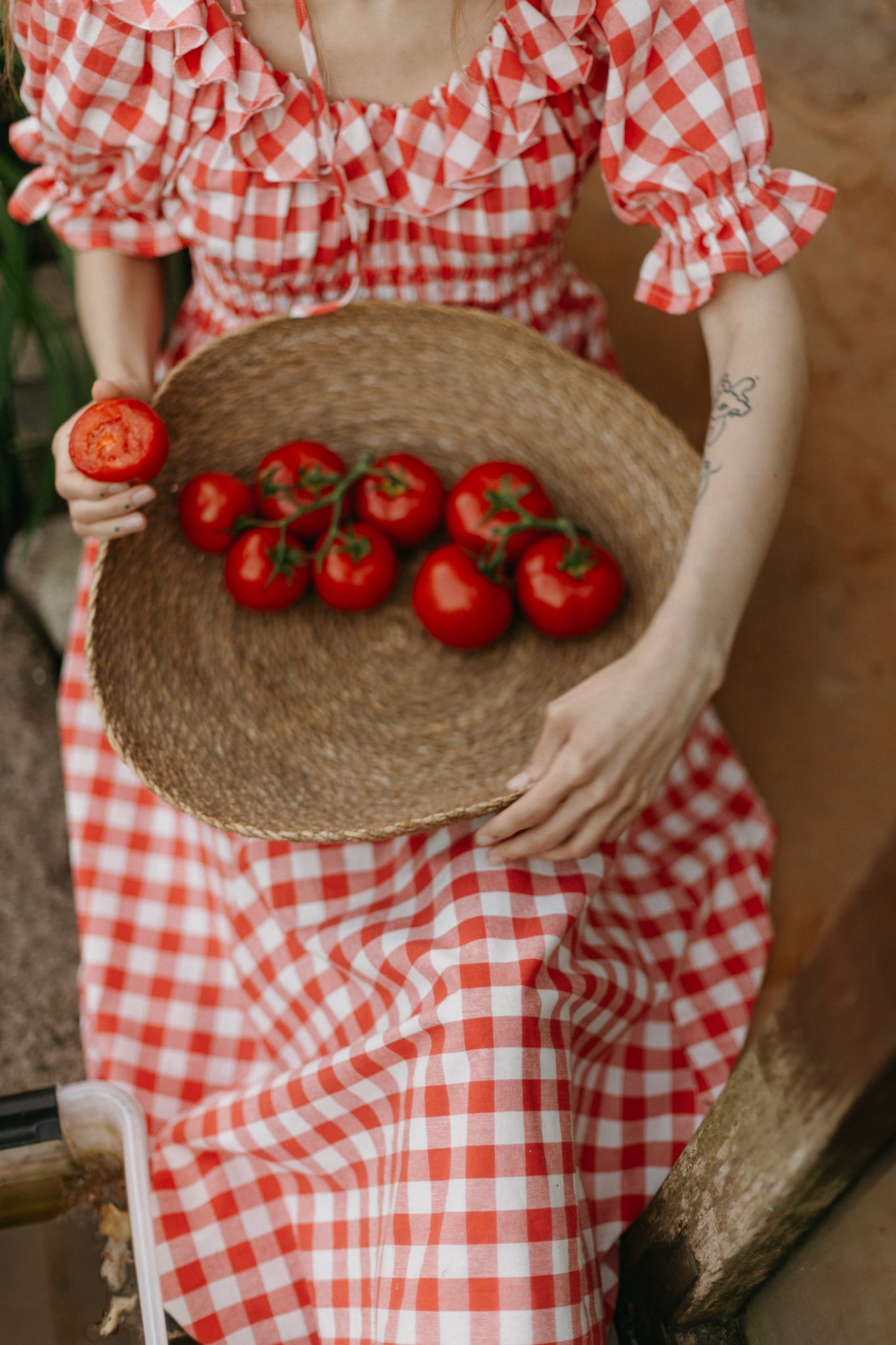 Berry dress with headscarf
